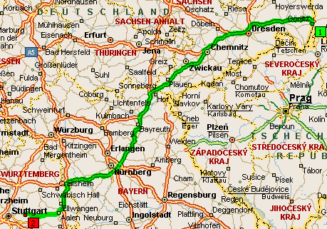 Umzugsstecke von G�rlitz nach Winterbach
