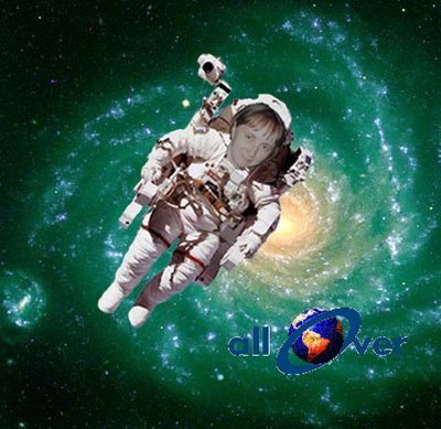 Ich als Kosmonaut im All